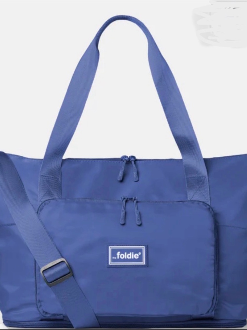 Foldie Travel Tote Bag with Shoulder Strap, NAVY BLUE